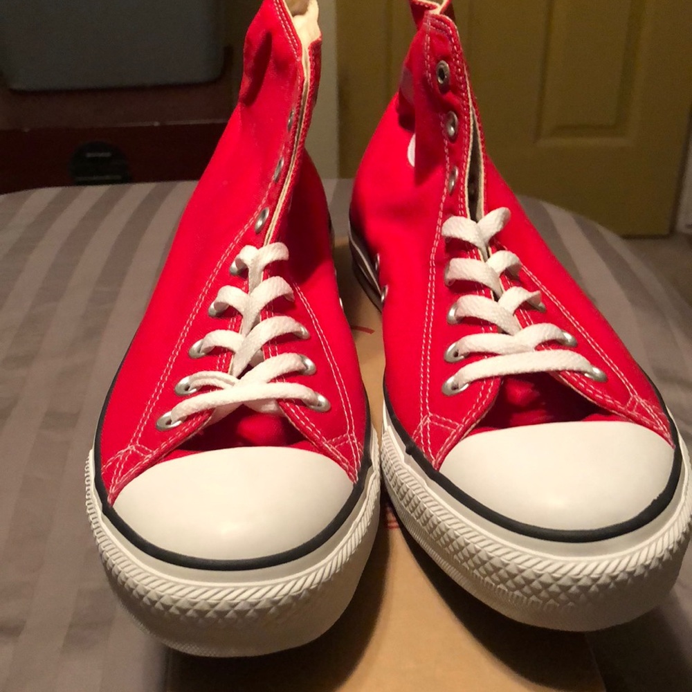Brand new red canvas converse size 10.5